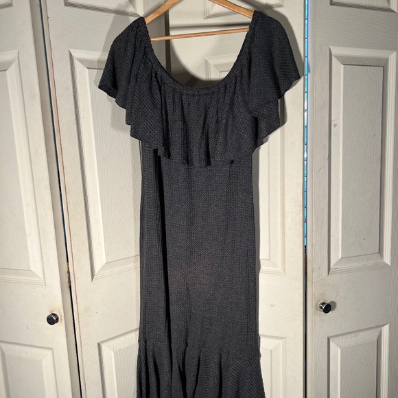 LulaRoe Gray Off the Shoulder CiciDress Size 2XL - Picture 1 of 2